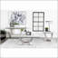 Table de bout carrée en U Durante avec plateau en faux marbre blanc Durante, parfaite pour un décor moderne et classique.