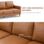 Barton 80.31'' Faux Leather Square Arm Sofa-1904791586