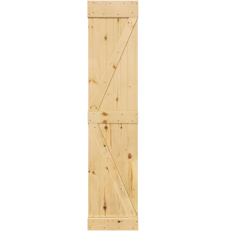 Porte de grange KD Pin K-Bar, 18 po x 84 po