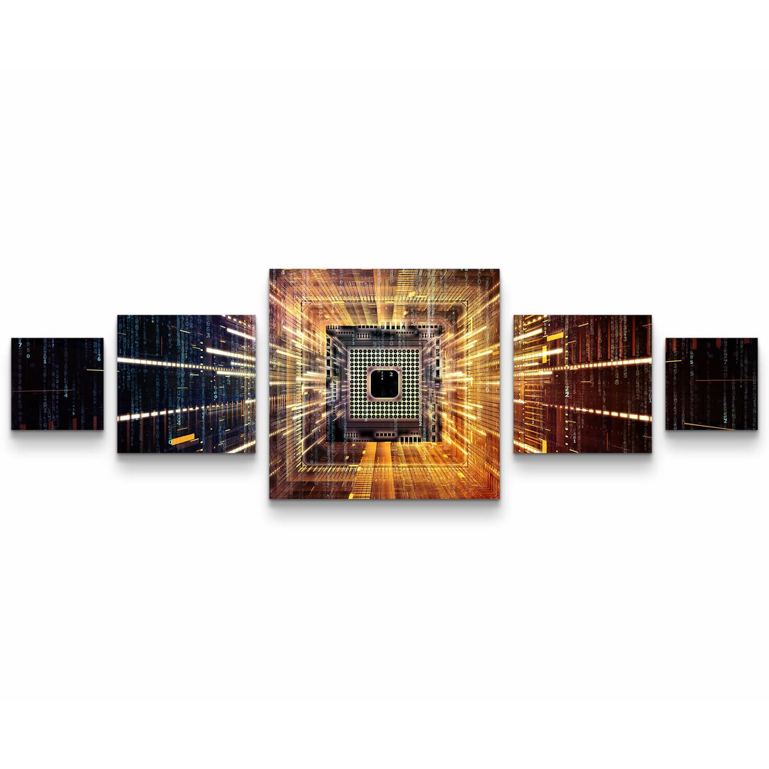 5-tlg. Leinwandbilder-Set Matrix