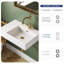 Lavabo de salle de bain mural rectangulaire en porcelaine vitreuse avec trop-plein 23,4 po x 16,5 po