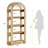 70.87" H 5-Tier Arched Bookcase-835662214-809167696