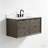 48" Floating Single Sink Solid Wood Gray Oak Bath Vanity with Engineered Marble Top-901522884