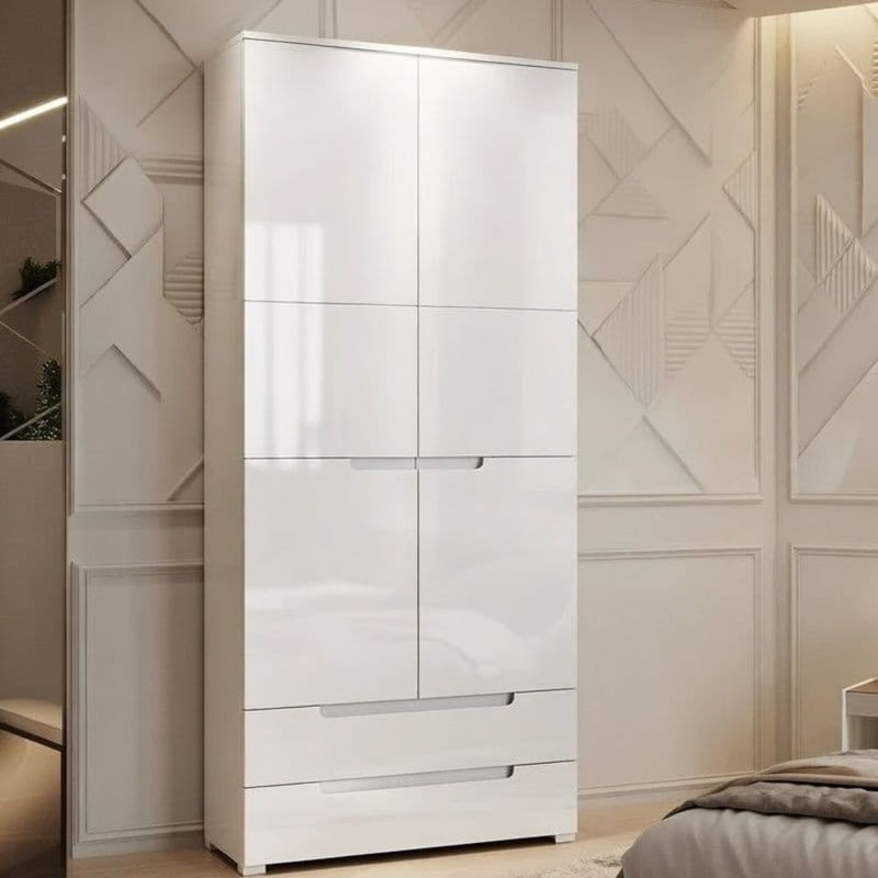 Damyah 2 Door Manufactured Wood Wardrobe