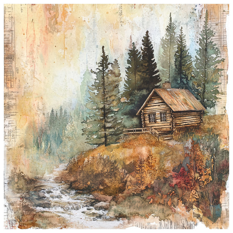 Rustic Cabin Forest Window Curtains, Cabin Sheer & Blockout Curtains - 1 Panel, 50" x 80" - 1 Panel, Blocage