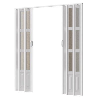 72 X 80In Single/Bi Fold Folding Doors, Accordion Doors Interior Folding Door, Acrylic Pvc Accordion Door For Closet Bathroom Doorways