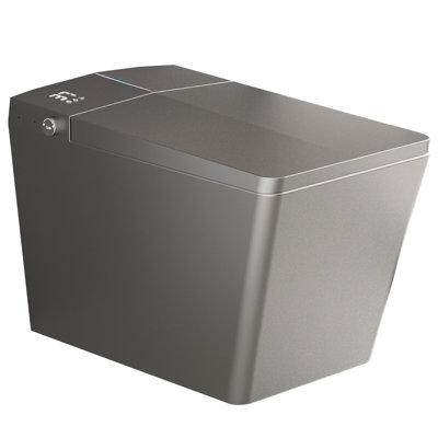 Bidet Toilet With Built - In Tank, Square Design, Remote Control, Auto Flush, Heated Seat, Feminine Wash, Led Digital Display, Night Rear Wash