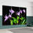 "Violete Belle" Frameless Free-Floating Reverse Printed Tempered Art Glass Panels Set