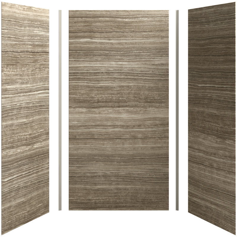 Ensemble de mur de douche 48 po x 36 po x 96 po Choreograph, Dune VeinCut