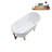 57.5'' x 29.5'' Freestanding Soaking Acrylic Bathtub-83636126-83636122