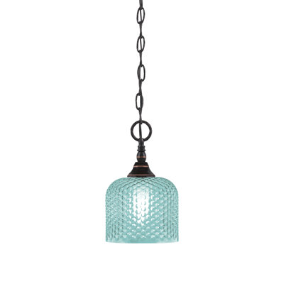 Chain Hung Mini Pendant With Glass