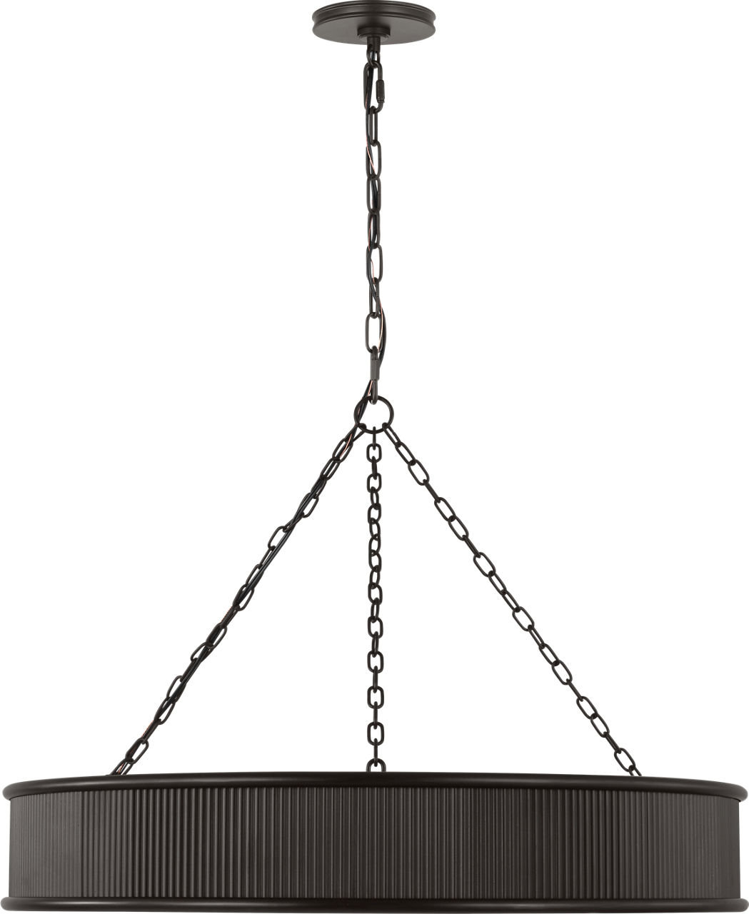 Rigsby Chandelier, Aged Iron, 4.5" H x 27" W x 27" D, 8
