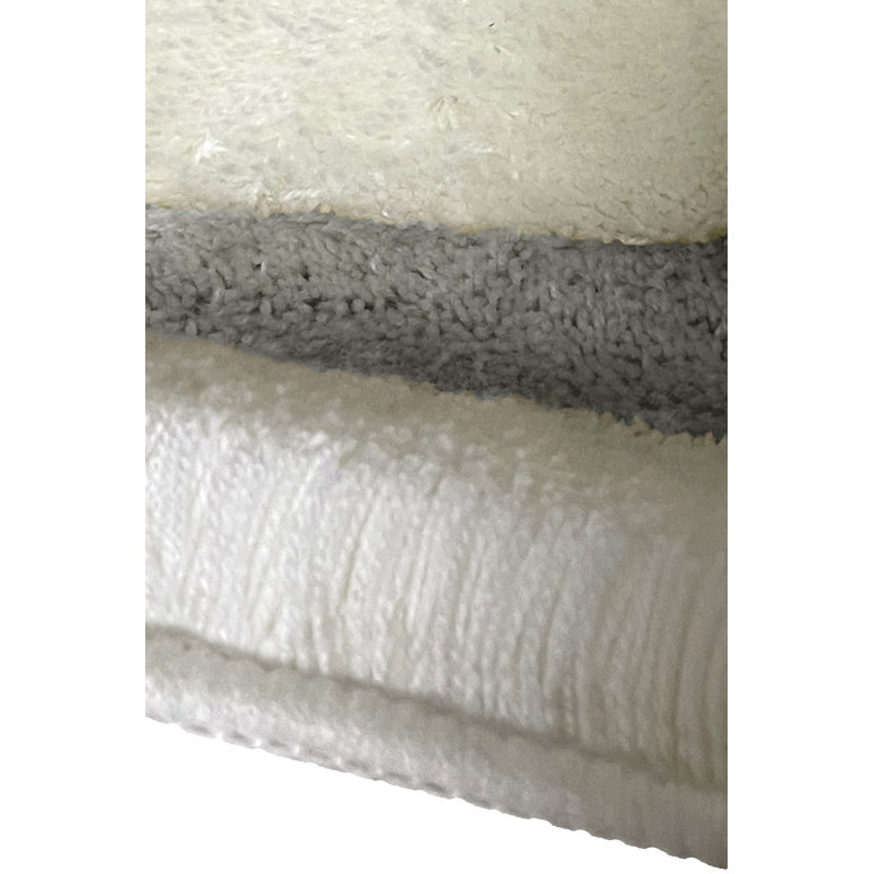 Alon Plastic / Acrylic Non-Slip Bath Mat, White/Grey