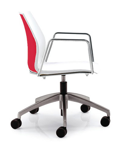 Fauteuil de conférence Vortex, Rouge / blanc