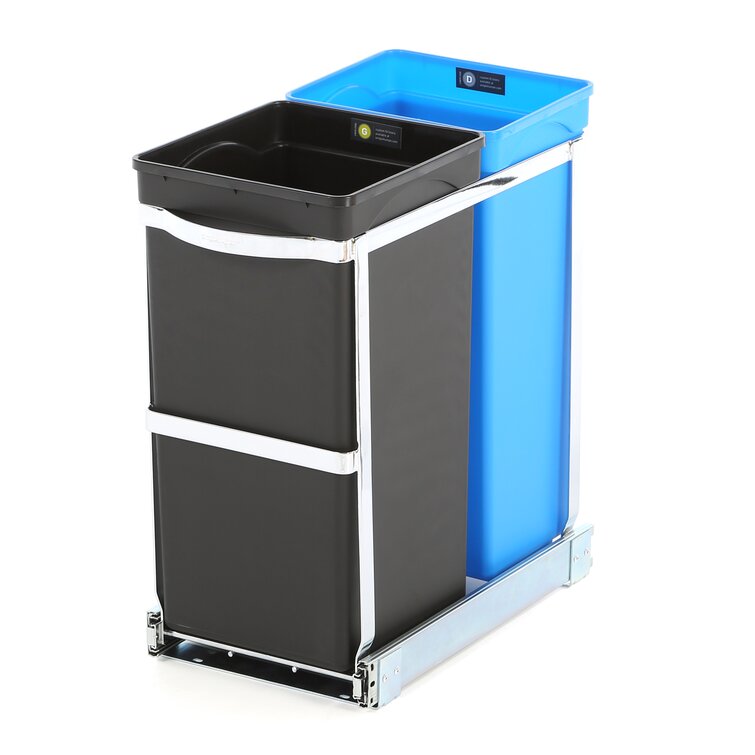 Recycle 35L poubelle de recyclage avec montage latéral, Gris anthracite