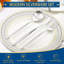 Ensemble de couverts 40 pièces pour 8 personnes, ensemble de couverts en acier inoxydable avec finition mate - Comprend des fourchettes de table, des couteaux, des cuillères, des fourchettes à salade et des cuillères à dessert - Ensemble de couverts allant au lave-vaisselle