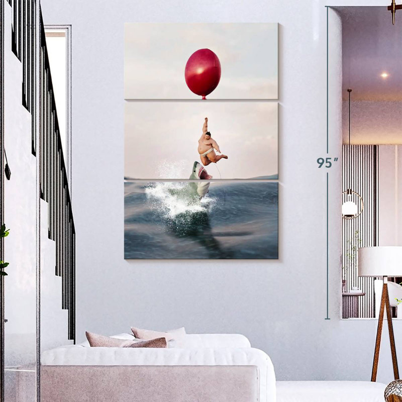 Sireci Sumo Shark Escape, 74" H x 48" W