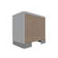 Table de chevet 2 tiroirs en bois, blanc brillant