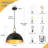 Worthing 1-Light 2-Piece Matte Black Dome Pendant-1739485585