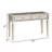 Sleek Silver Glam Sofa Table With Storage Drawers And 5Mm Tempered Glass Top, Perfect For Modern Living Rooms.