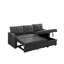 Canapé-lit modulaire en tissu lin 83 po avec porte-gobelet, port de chargement USB et poche Tyron