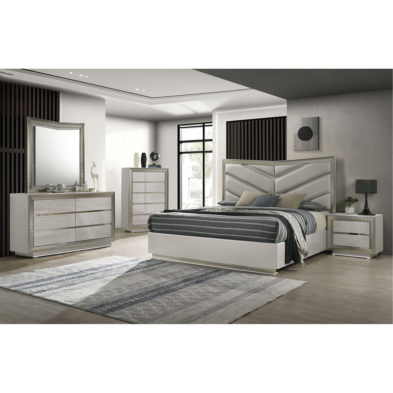 Meuble de chambre de style glam 1pc