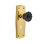 Prairie Plate with Decorative Keyhole and Crystal Black Door Knob