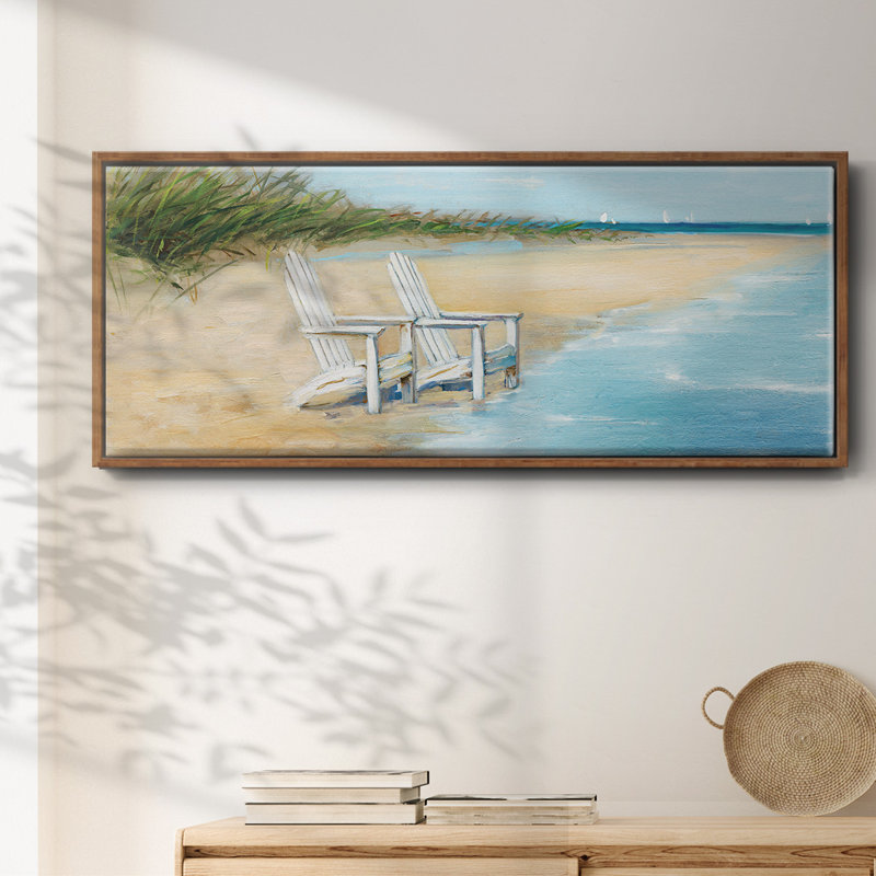 Water View II- Framed Canvas, 20" H x 50" W