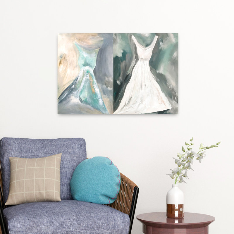 Art contemporain Art contemporain fantaisiste abstrait, H 16 po x l 24 po
