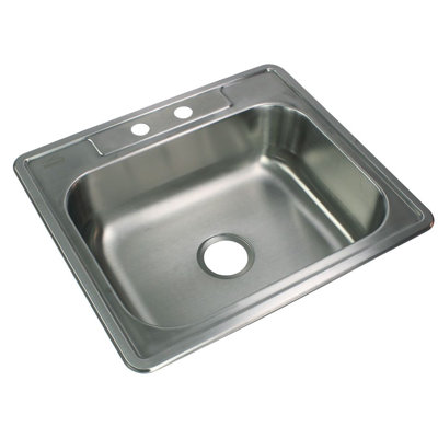 25 " L Drop-In Single Bowl Stainless Steel Kitchen Sink