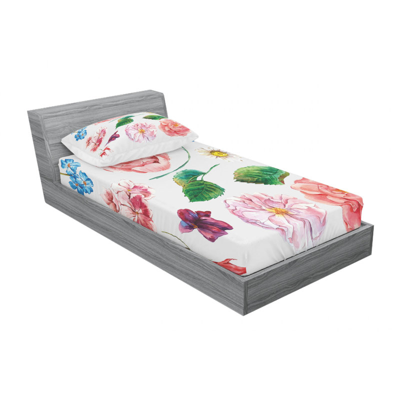 Microfiber Floral Sheet Set