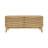 Corrigan Studio Mamtha Oak Coffee Table Modern 2-Drawer Oak Effect Table with Textured Slats and Adjustable Shelves