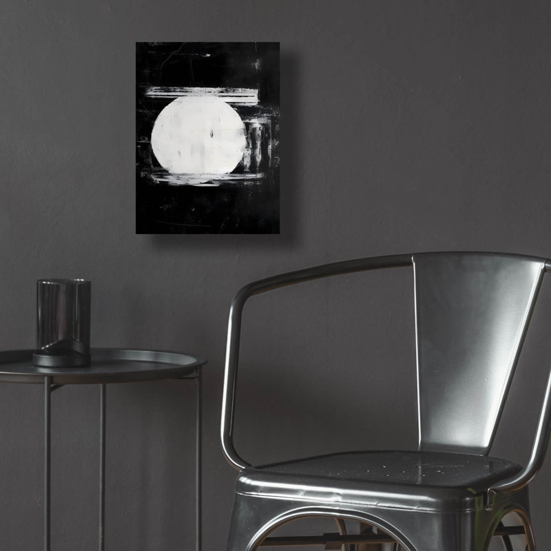«Black & Neutral Abstract 10» par Petals Prints Design, H 16 po x l 12 po x P 0,13 po