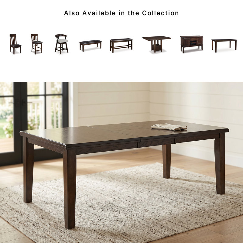Bartons Bluff Extendable Solid Wood Base Dining Table
