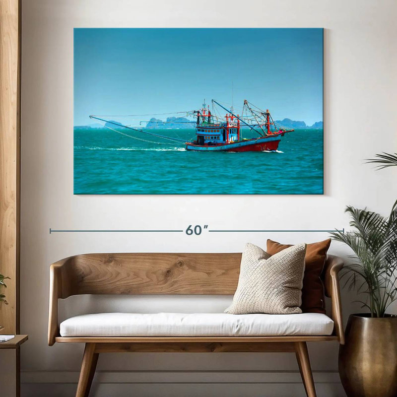 Senne Thai Fishing Boat, 34" H x 51" W