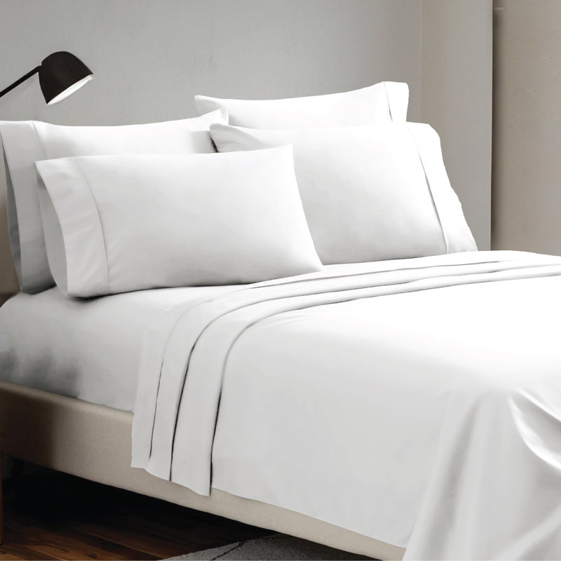 Ensemble de draps en microfibre Paarizaat 9000 Series, Lit simple, Blanc