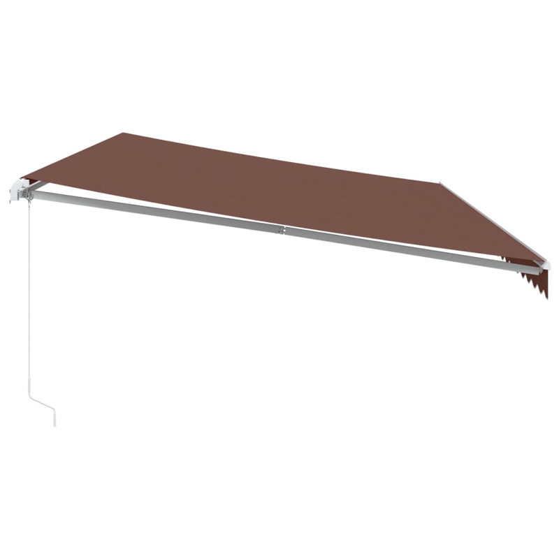 Dakota Fields Retractable Patio Awning, 600cm W x 350cm D, Brown