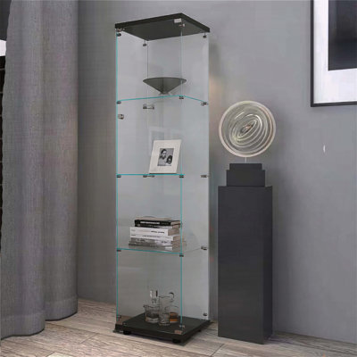 Vitrine en verre avec une porte