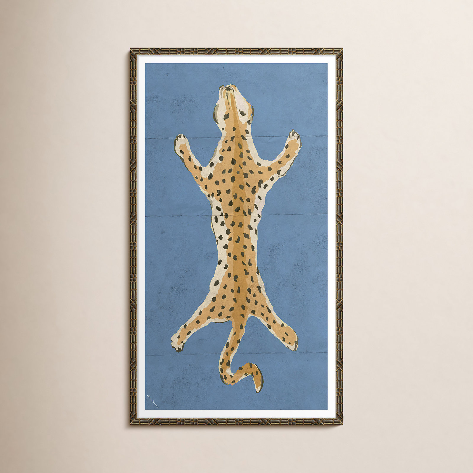 Leopard in Blue Painting by Dana Gibson