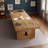 Rectangular solid wood office table-459926892
