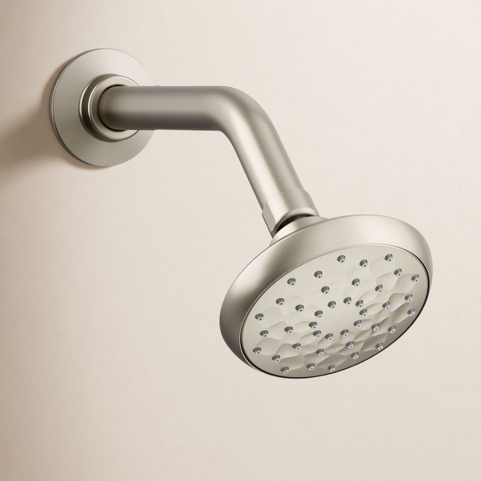 Awaken Single-Function Fixed Shower Head, Vibrant Brushed Nickel, 1.75 GPM