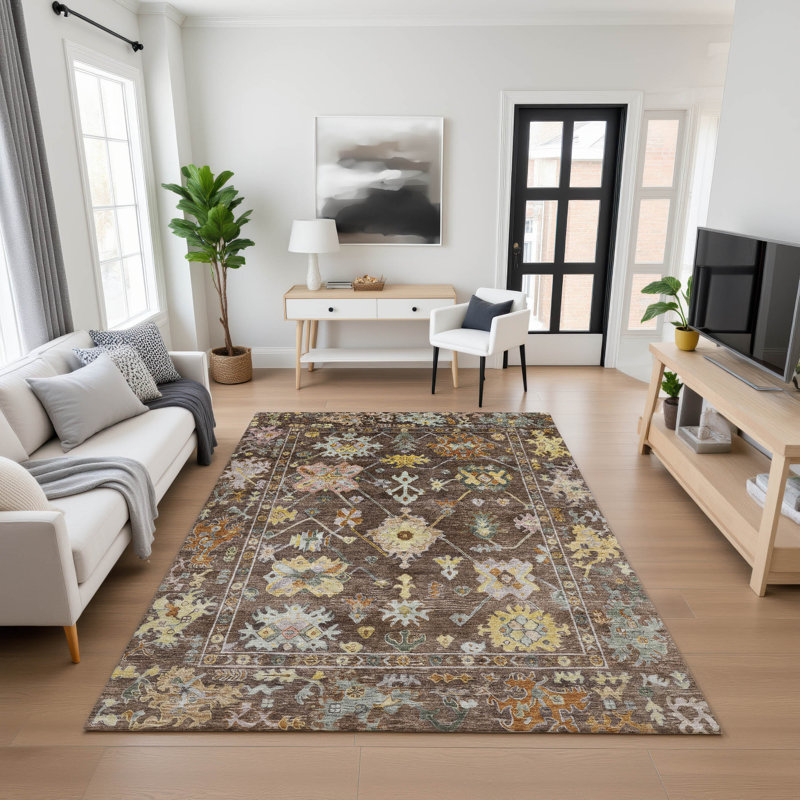 Tapis lavable à la machine de qualité supérieure Mayfield AMF2234, Chocolat, 10 pi x 14 pi
