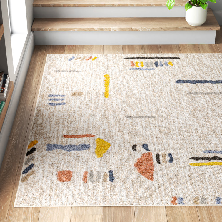 Boho Rug Mid Century Modern Sun Area Rug Mustard Yellow -  UK