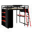 Lit mezzanine en bois-223592804