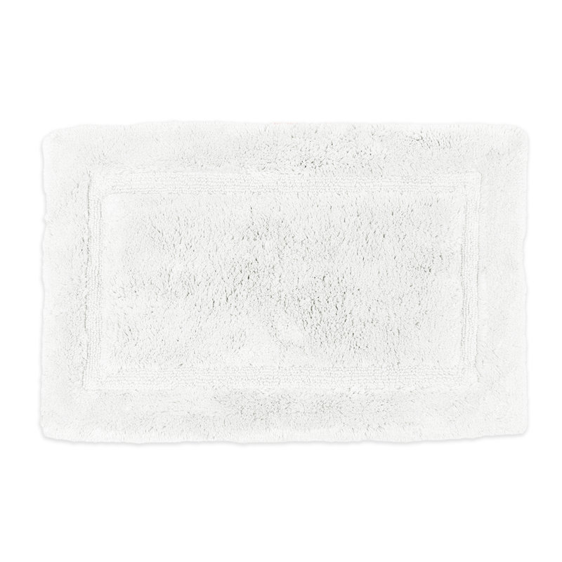 Wahlen Luxury Bamboo Non Slip Bath Mat, White