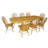 5 pieces laminate oak dining set-1178426791