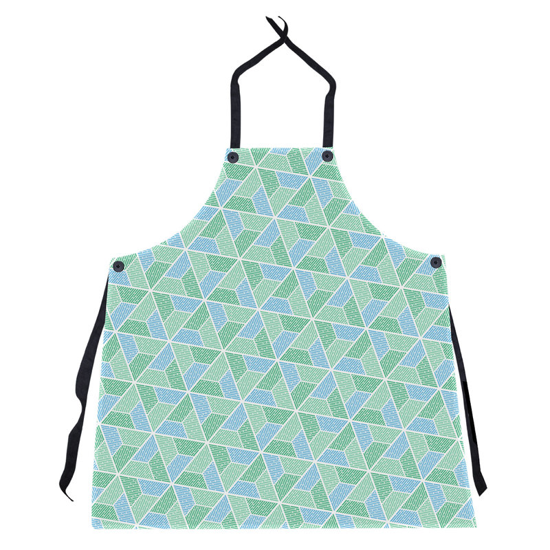 Bib Apron, Green/Blue