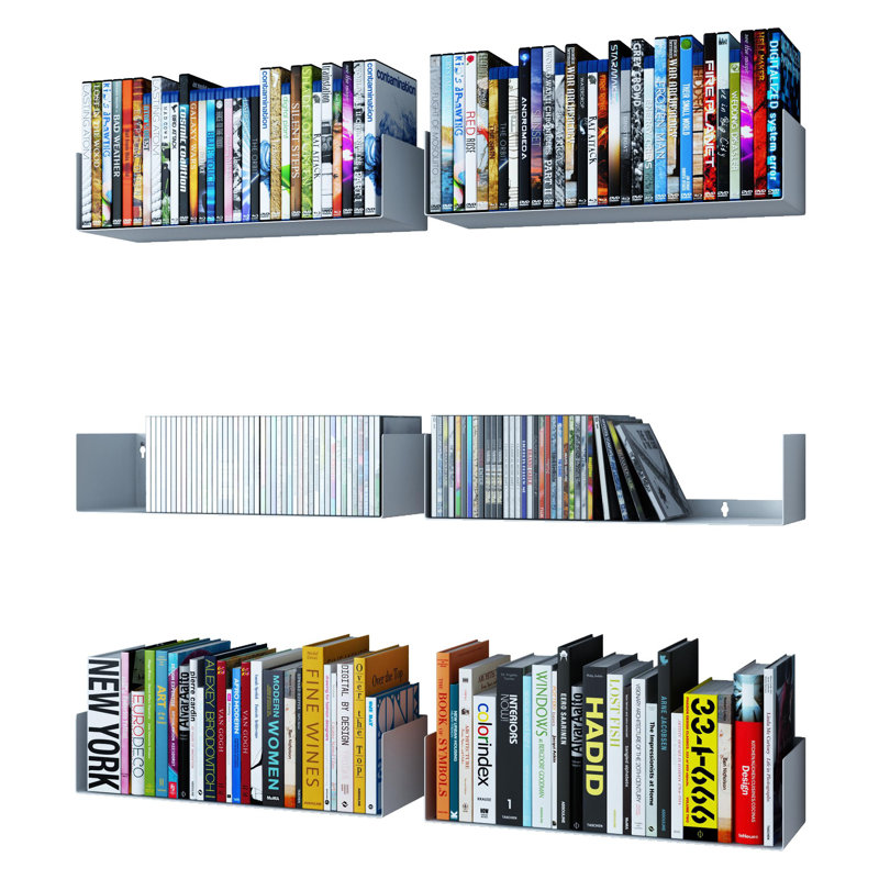 River Ridge 6 Piece Metal Floating Shelf (Set of 6)