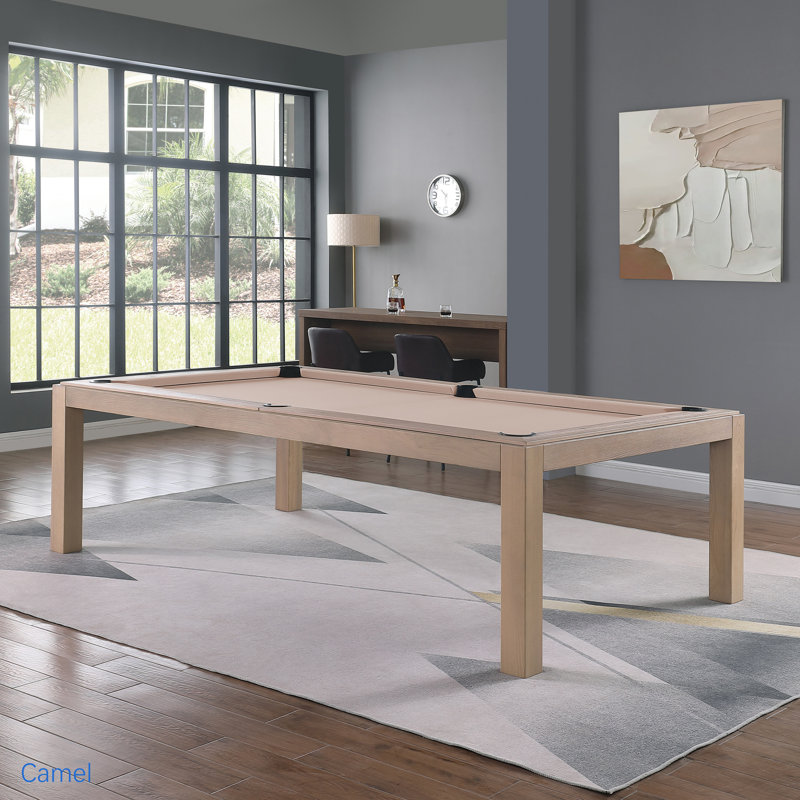 Ashmont Slate Pool Table with Dining Top, Driftwood, 7 ft, Camel