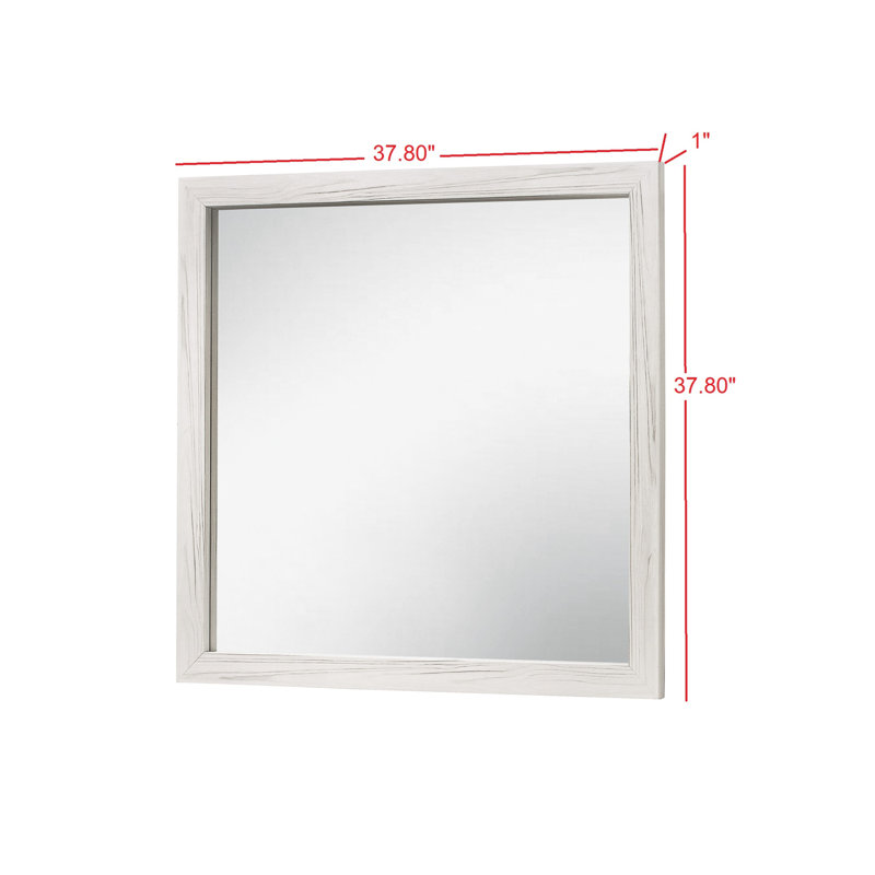 Wood Flat Wall Mirror